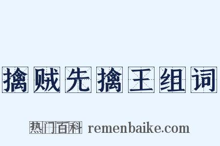 擒贼先擒王组词是什么意思的图片
